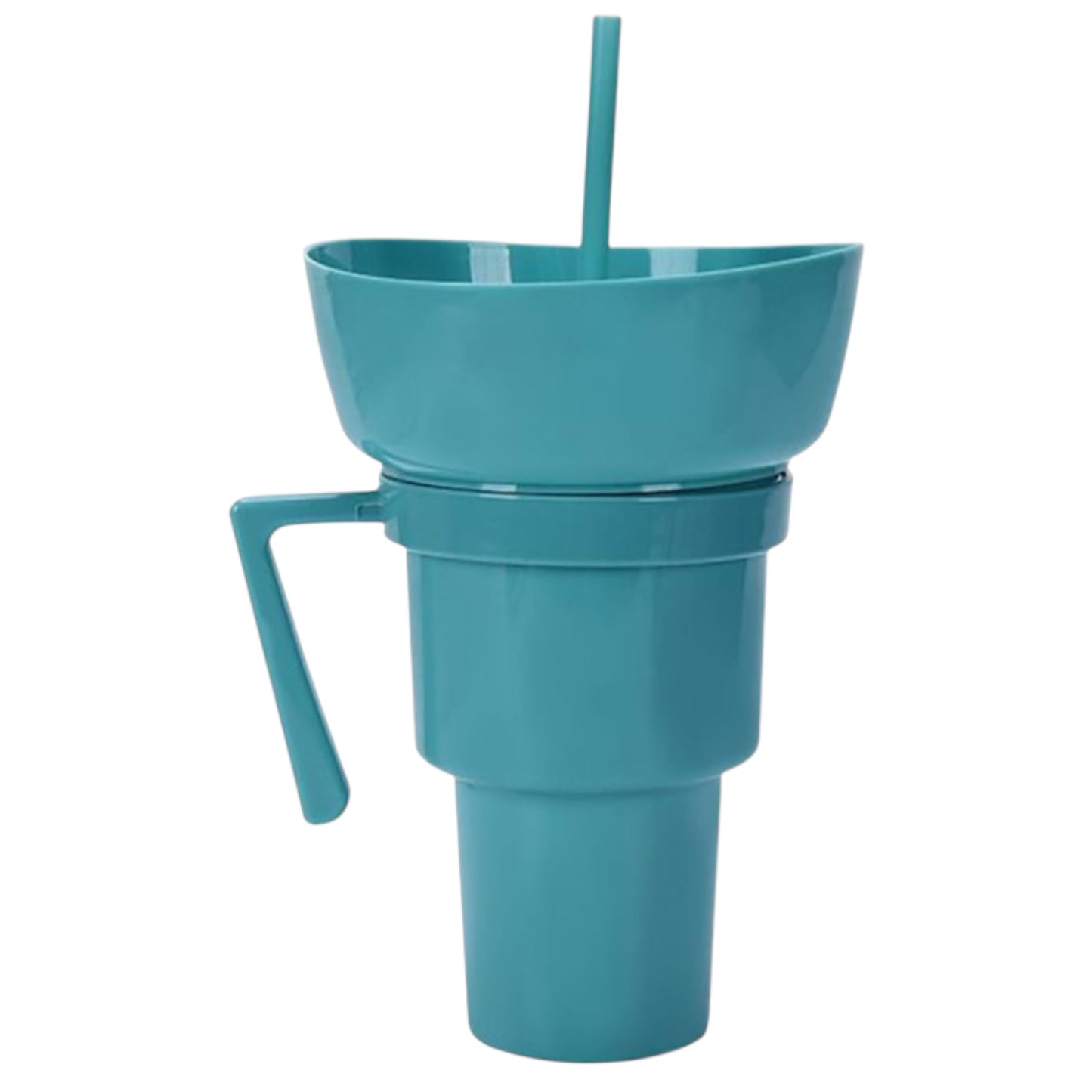 Vaso-Cuenco Multifunción con Asa y Pajita